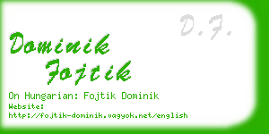 dominik fojtik business card